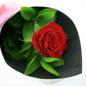 Valentines Day Single Red Rose